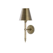 Currey and Company 16" Tall LED Wall Sconce Light Moroccan Antique Brass