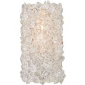 Currey and Company Iconoclast 16" Tall Wall Sconce with Rock Crystal Shade Natural / Contemporary Silver Leaf / Contemporary Silver