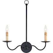 Currey and Company Saxon 2 Light 23" Tall Black Wall Sconce Zanzibar Black