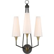 Currey and Company Hennin 33" Tall LED Wall Sconce Polished Antique Brass / Oil Rubbed Bronze