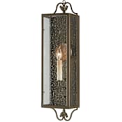 Currey and Company Wolverton 24" Tall Wall Sconce Bronze Verdigris