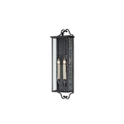 Currey and Company Giatti 2 Light 31" Tall LED Outdoor Wall Sconce Midnight / Clear Seeded