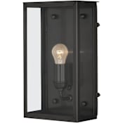 Currey and Company Royster 14" Tall Outdoor Wall Sconce Matte Black / Clear
