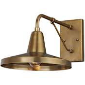 Currey and Company Mariner 11" Tall Outdoor Wall Sconce Antique Brass