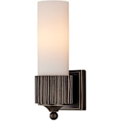 Currey and Company Bryce 13" Tall Oil Rubbed Bronze Bathroom Sconce with Frosted Glass Shade Oil Rubbed Bronze / Frosted