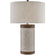Currey and Company Baptiste 30" Tall Accent, Buffet Table Lamp Ivory and Brushed Brass