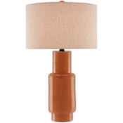 Currey and Company Janeen 31" Tall Buffet Table Lamp Orange / Satin Black