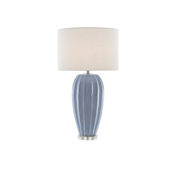 Currey and Company 33" Tall LED Vase Table Lamp Light Blue / Clear / White