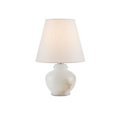 Currey and Company Piccolo 9" Tall LED Vase Table Lamp Natural / White