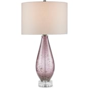 Currey and Company Optimist 30" Tall Buffet Table Lamp Purple / Clear / Antique Nickel