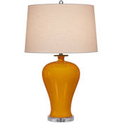 Currey and Company Imperial 31" Tall Vase Table Lamp Imperial Yellow / Clear