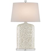 Currey and Company Gerri 32" Tall Buffet Table Lamp Natural / Clear