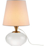 Currey and Company Diantha 15" Tall Buffet Table Lamp Clear / Antique Brass