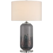 Currey and Company Lewes 30" Tall Vase Table Lamp Gray / Clear / Polished Nickel