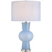 Currey and Company Duende 30" Tall Vase Table Lamp Blue / Clear