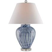 Currey and Company Malaprop 28" Tall Accent, Vase Table Lamp Blue / White