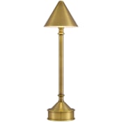 Currey and Company Traipse 18" Tall LED Buffet Table Lamp Brass