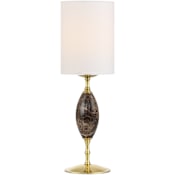 Currey and Company Marche 17" Tall LED Novelty Table Lamp Brown / Brass