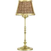 Currey and Company Deauville 16" Tall LED Novelty Table Lamp Polished Brass / Natural