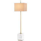 Currey and Company Thompson 40" Tall Buffet Floor Lamp Brass