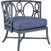 Currey and Company Tegal 28" Wide Accent Chair Vintage Navy