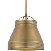 Currey and Company Lumley 13" Wide Pendant Antique Brass