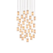 Currey and Company Escenia 36 Light 35" Wide LED Multi Light Pendant Frosted White / Silver