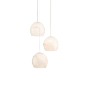 Currey and Company Lazio 3 Light 11" Wide LED Multi Light Pendant White / Silver