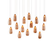 Currey and Company Rame 15 Light 48" Wide LED Multi Light Pendant Copper / Silver
