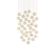 Currey and Company Piero 36 Light 37" Wide LED Multi Light Pendant Sugar White / Silver