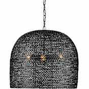 Currey and Company Piero Medium 3 Light Wide Pendant Black