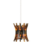 Currey and Company Alsop 6" Wide Mini Pendant Brown / Black / Silver