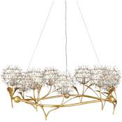 Currey and Company Dandelion 9 Light 39" Wide Ring Chandelier Contemporary Silver Leaf / Silver