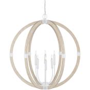 Currey and Company Bastian 6 Light 31" Wide Wrought Iron Candle Style Chandelier Sandstone / Sugar White