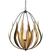 Currey and Company Endymion 26" Wide Chandelier Aged Steel / Brass / White