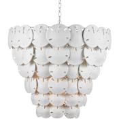 Currey and Company Tulum 8 Light 32" Wide Chandelier White / Sugar White