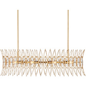 Currey and Company Marquise 8 Light 40" Wide Wrought Iron Chandelier Clear / Luxor Gold
