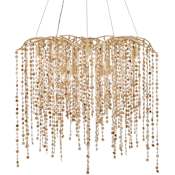 Currey and Company Kealia 10 Light 36" Wide Chandelier Natural / Coco Cream