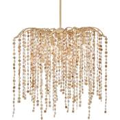 Currey and Company Kealia 7 Light 25" Wide Chandelier Natural / Coco Cream