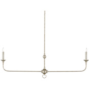 Currey and Company Nottaway 2 Light 40" Wide Wrought Iron Candle Style Chandelier Champagne