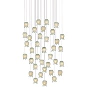 Currey and Company Polpo 36 Light 33" Wide Multi Light Pendant Green / Silver