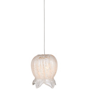 Currey and Company Polpo 6" Wide Mini Pendant White / Silver