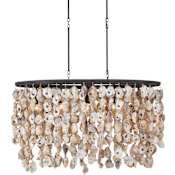 Currey and Company Stillwater 36" Wide 5 Light 1 Tier Chandelier Black Smith