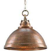 Currey and Company Admiral 20" Wide Pendant Copper / Antique Brass