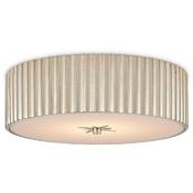 Currey and Company Caravel 14" Wide LED Flush Mount Drum Ceiling Fixture Silver Leaf