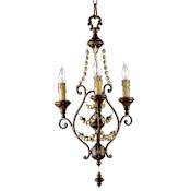 Cyan Design Meriel 3 Light 16" Wide Taper Candle Pendant Antiqued Sienna