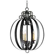 Cyan Design Julian 3 Light 19" Wide Taper Candle Pendant Hammered Bronze