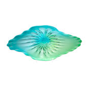 Cyan Design Art Glass Plate Turquoise