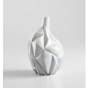 Cyan Design 13" Small Glacier Vase Gloss White Glaze