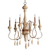 Cyan Design Alda 6 Light 28" Wide Taper Candle Chandelier Sutherland Buff
